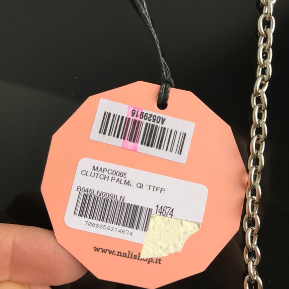 🆕 Nali Box Sparkly Leaf Clutch Detachable Strap - Picture 7 of 8